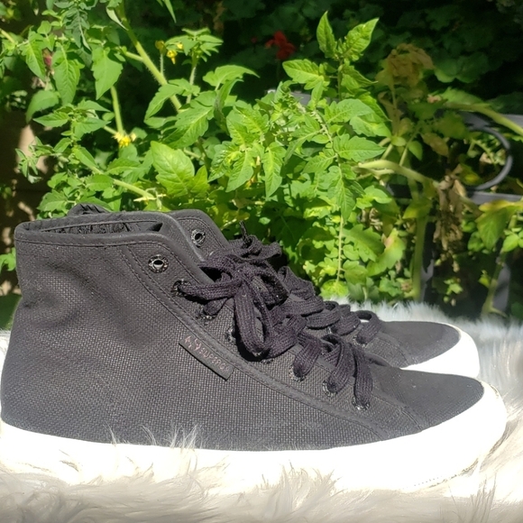 Anthro Superga 2795 COTU BLACK Canvas S008H00 - Picture 1 of 7